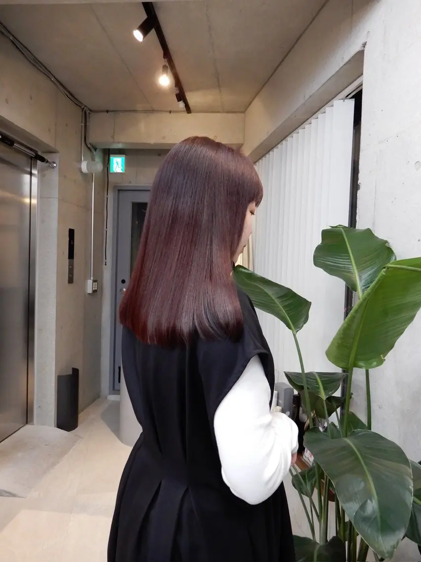 ロング カラー ブリーチ ブリーチなしカラー ヘアカラー たかはし ゆうなのヘアスタイル
