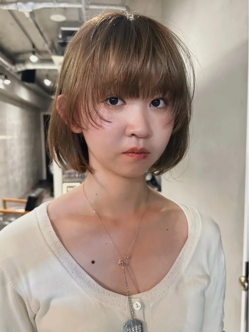 🍋‍🟩カット+ブリーチ無しダブルカラー+2stepトリートメントの写真