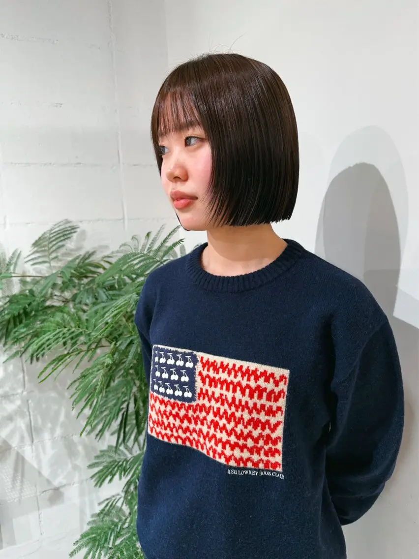 アゴラインボブカット+トリートメント9350円→4840円の写真