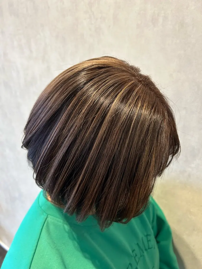 ショート ハイライト カット ヘアカラー トリートメント きむら はるみのヘアスタイル