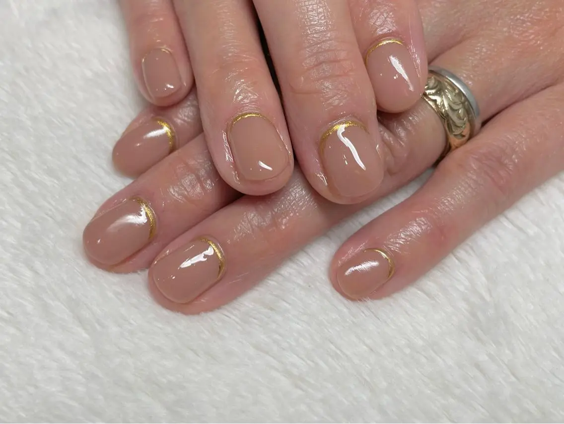 ネイル フレンチネイル ミラーネイル riri-nail Rie Endoのネイルデザイン
