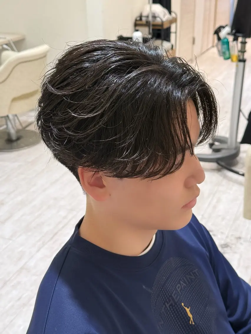 ショート パーマ メンズ ショートヘア カット パーマ 井ノ本 成海 /Wカラーモデル募集のヘアスタイル