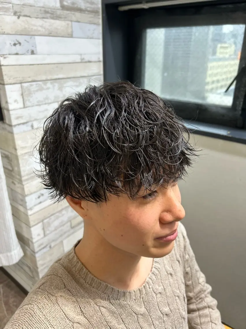 ショート パーマ メンズ カット パーマ HRK1st RYOKIのヘアスタイル