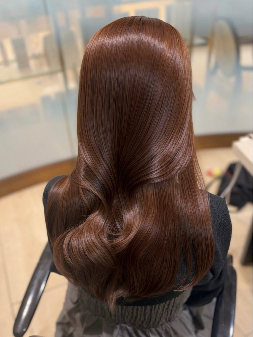 ロング カラー ブリーチ ブラウンカラー 透明感カラー ラベンダーカラー ブリーチなしカラー カット ヘアカラー トリートメント 銀座/艶髪🤍 髪質改善/Makoのヘアスタイル
