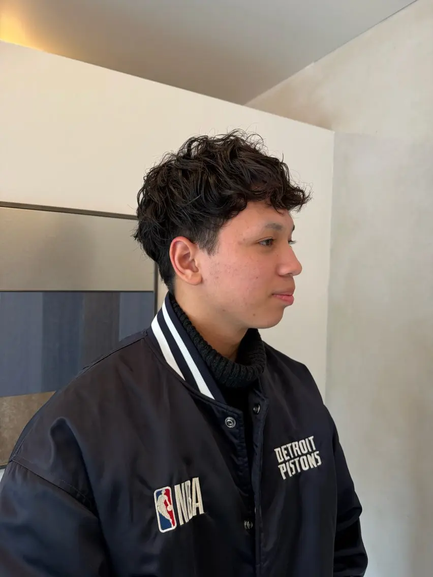 ショート メンズ メンズパーマ 外国人風カラー カイ/名古屋・伏見 カットモデルのヘアスタイル