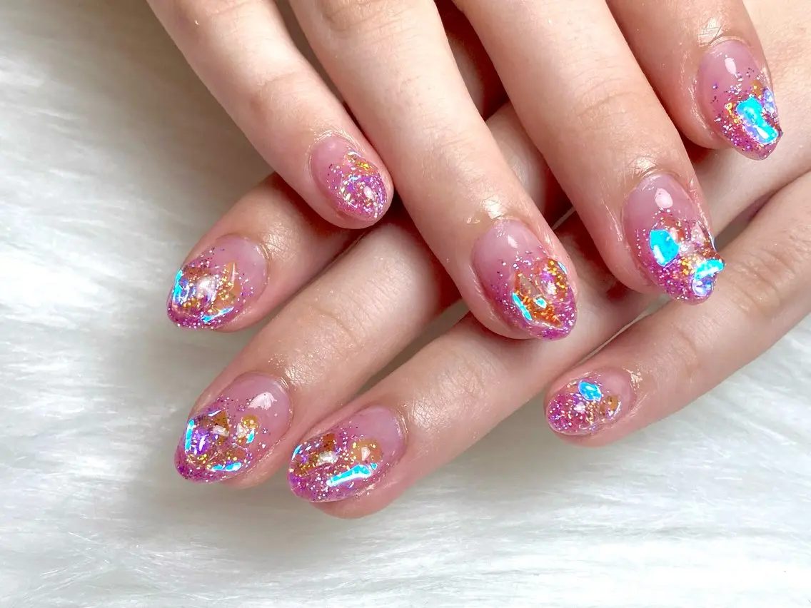 ネイル アートネイル ニュアンスネイル ワンホンネイル ハンドネイル nailsalon e'clatのネイルデザイン