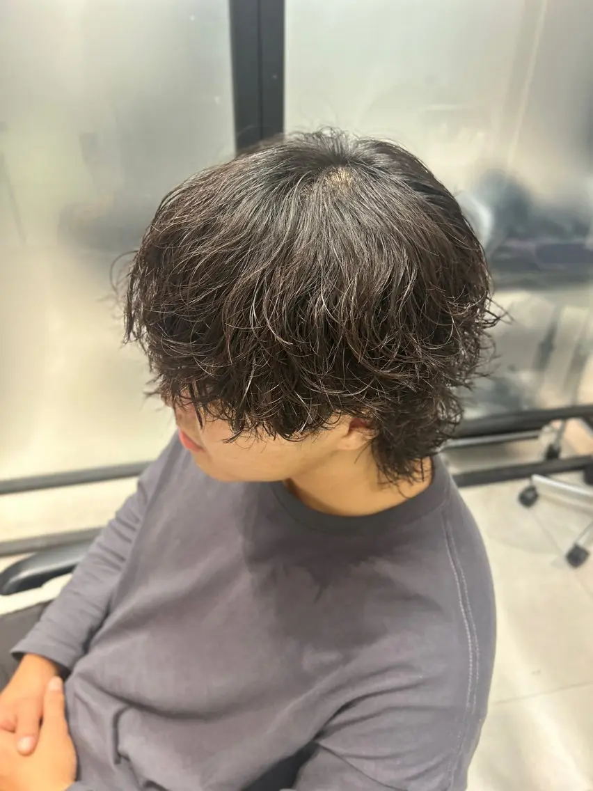 パーマ メンズ メンズパーマ カット パーマ ✅曲がる縮毛矯正・ メンズ縮毛/森隆之介のヘアスタイル