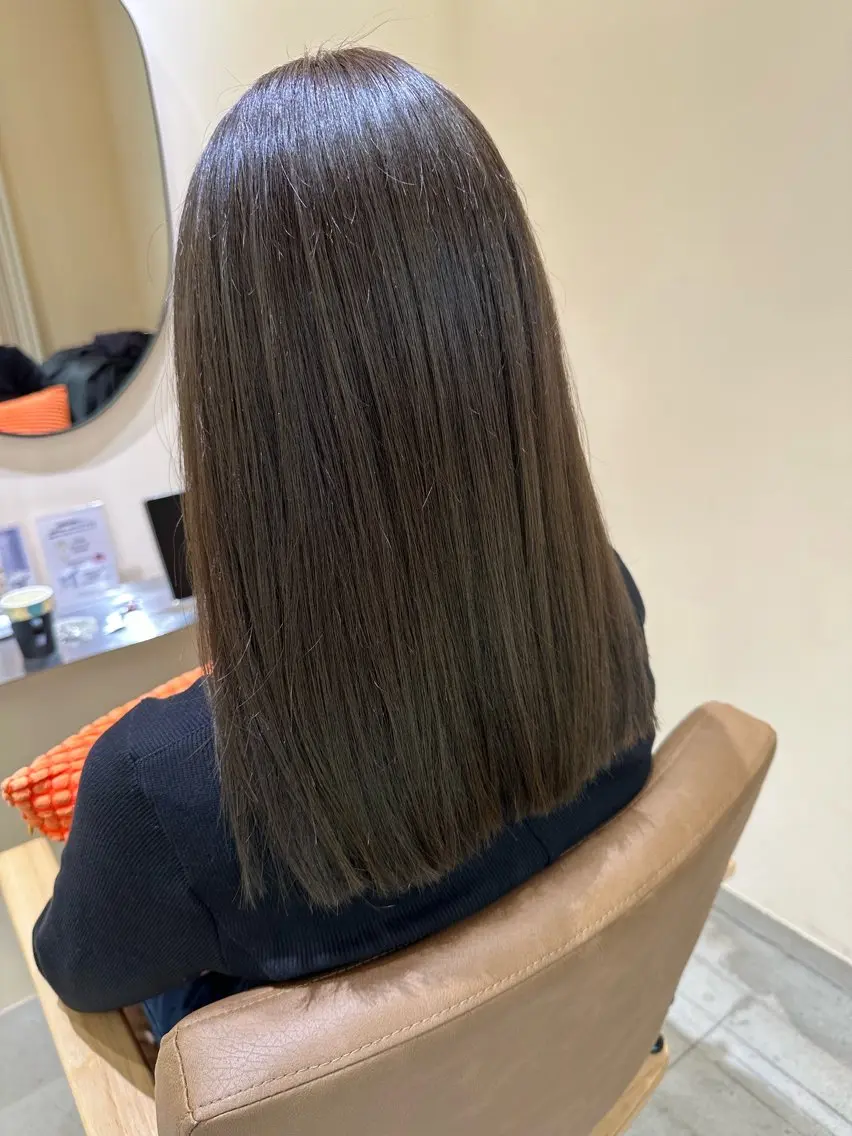 ミディアム ヘアカラー トリートメント ౨ৎ︎Zina 川口 KIRARI౨ৎのヘアスタイル