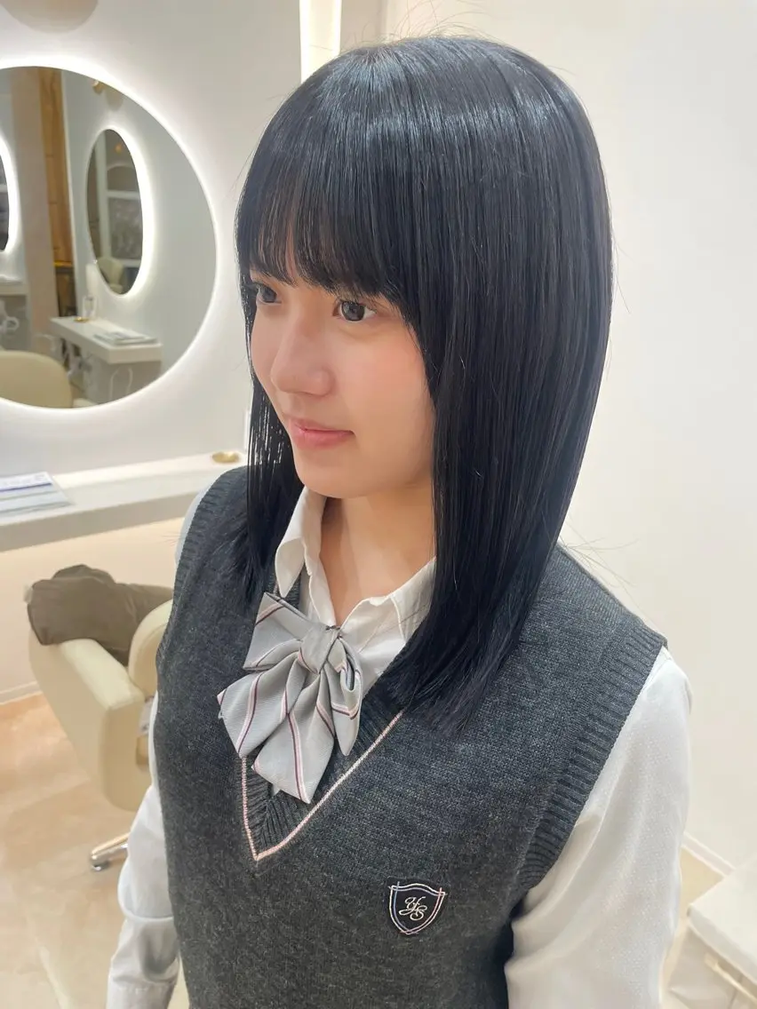 縮毛矯正(カット込み)カラーの写真