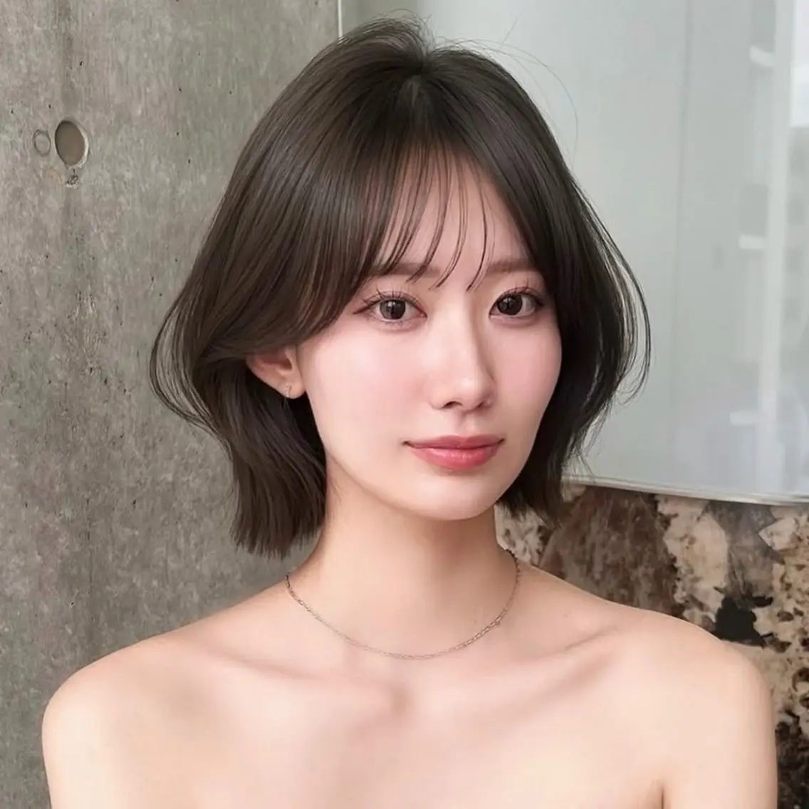 ショート 切りっぱなしボブ ボブ 顔周りカット ハッシュカット ハイレイヤー カット ヘアカラー トリートメント 💞レイヤー/ボブ/ 縮毛矯正/大和田拓夢のヘアスタイル
