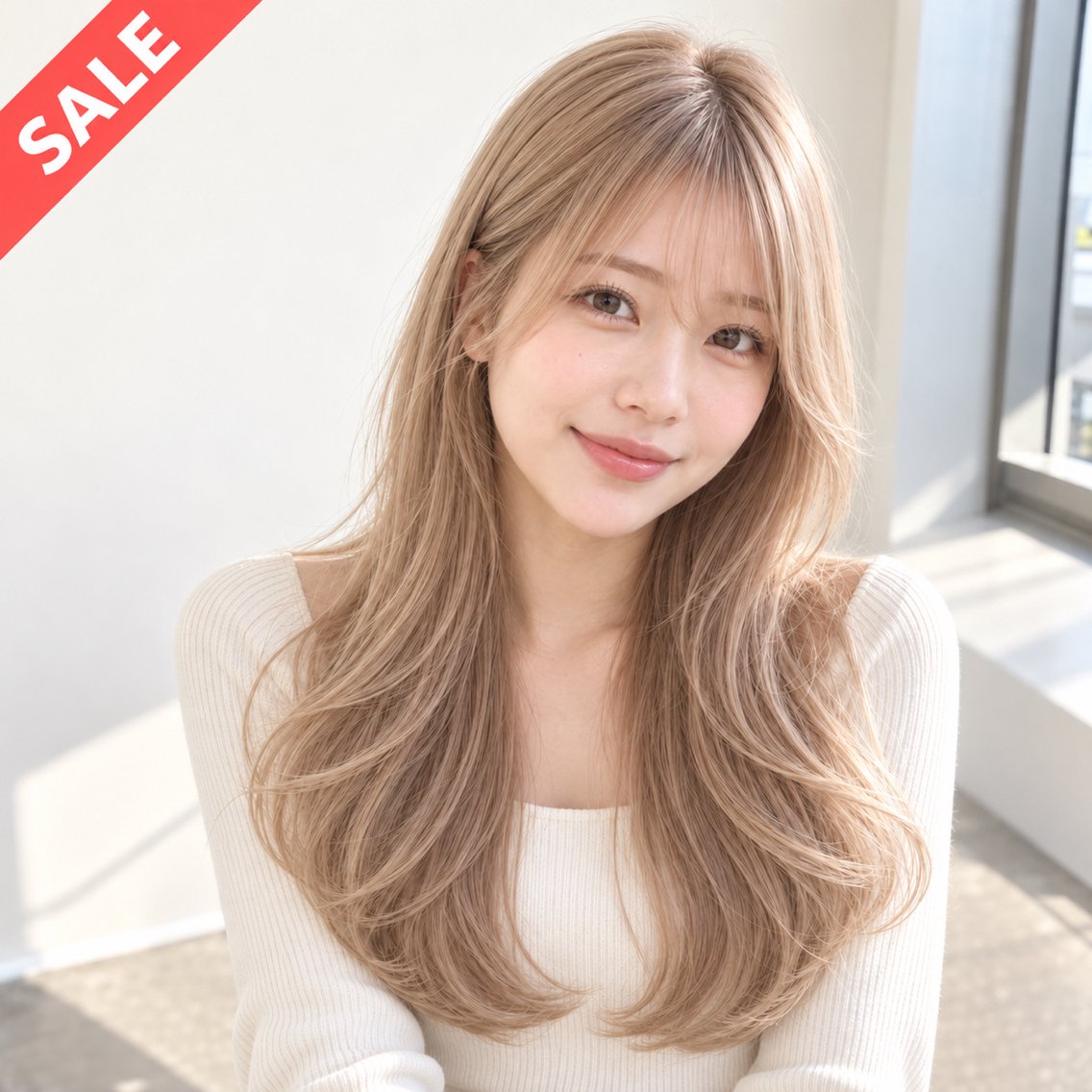 ロング カット ヘアカラー トリートメント ブリーチカラー/渋谷 /髪質改善/shinのヘアスタイル