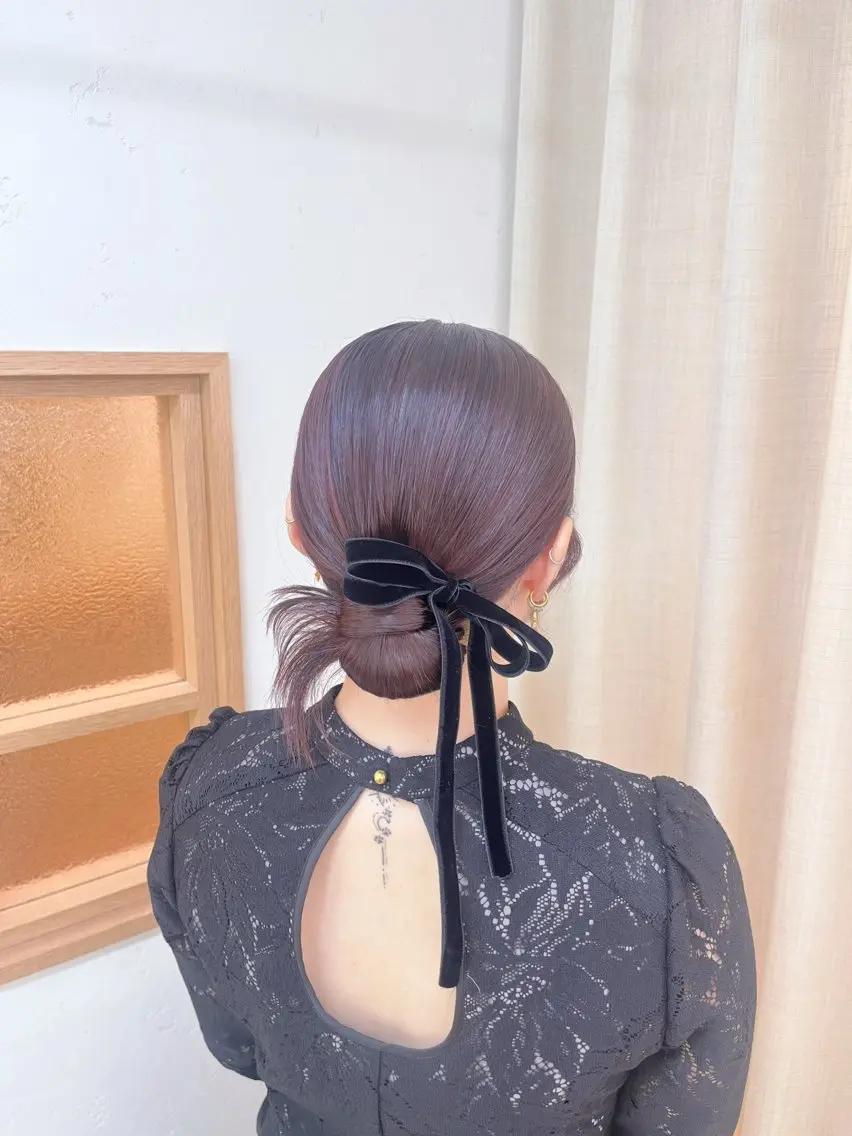 ⭐️平日限定ヘアセット⭐️参列、イベントのヘアセット【シニヨン、ハーフアップ、編みおろし、ポニーテール】の写真