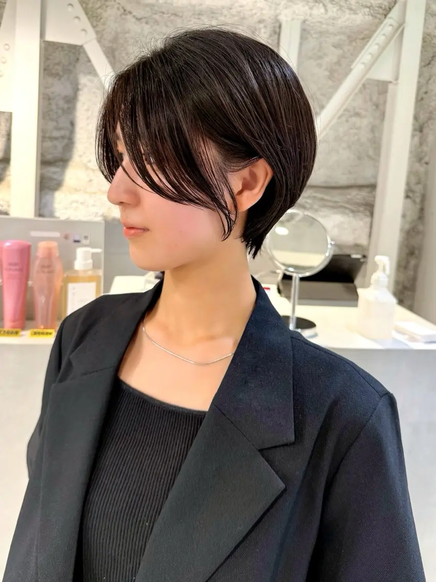 ショート カット ヘアカラー 骨格診断で絶対可愛い ✨丸みショート✨凌弥のヘアスタイル