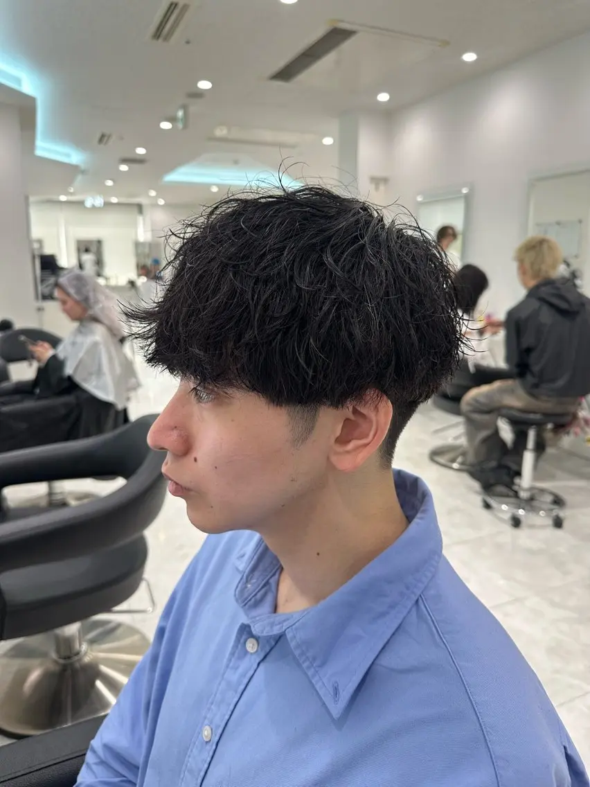 ショート パーマ メンズ カット パーマ 🐺韓国風メンズ特化 あさひ🐺のヘアスタイル