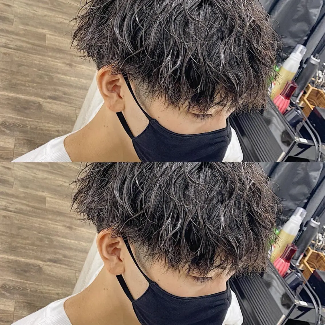 ショート パーマ メンズ 原田 涼矢のヘアスタイル