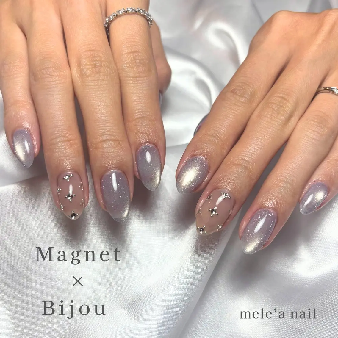 ネイル ストーンネイル ハンドネイル Mika meléa nailのネイルデザイン