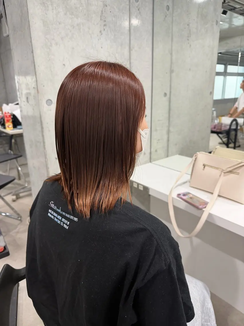 ミディアム カラー ブリーチ 杉山 愛空逢のヘアスタイル