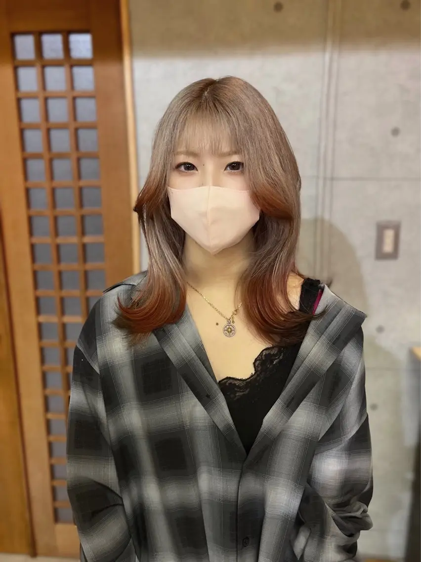 セミロング カラー ブリーチ 狐カラー 垢抜けレイヤー✂️ RYOTAのヘアスタイル