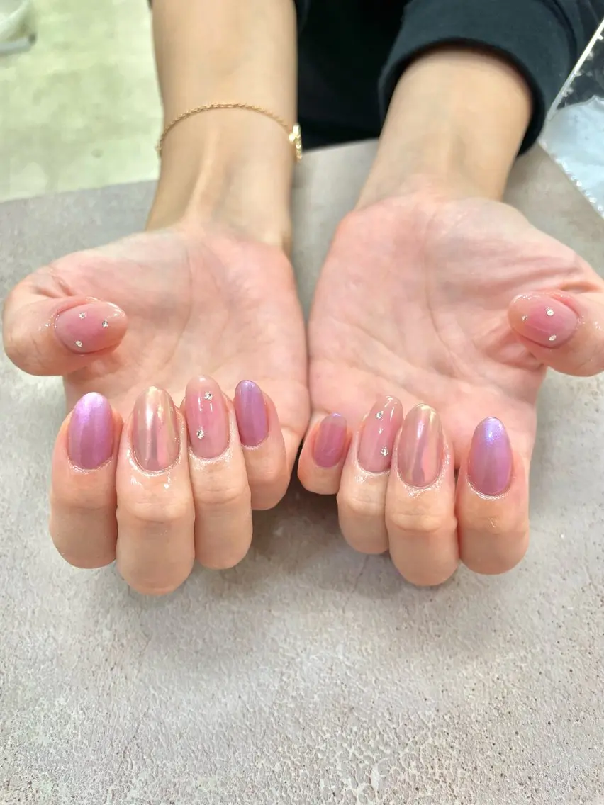 ネイル チークネイル ピュアネイル& オンディーヌのネイルデザイン
