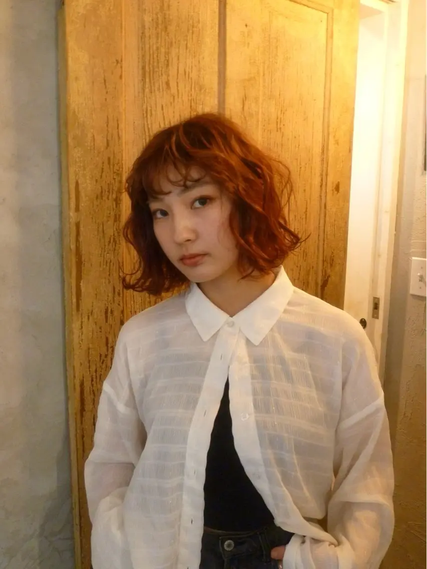 カラー ボブ ヘアカラー 梅澤 舞のマツエク・マツパデザイン
