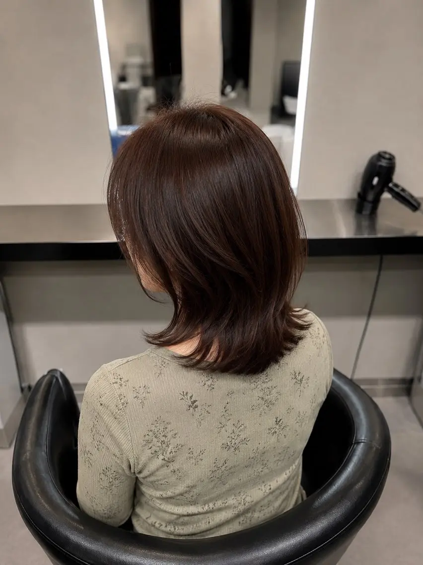 ミディアム カラー ブラウンカラー トリートメント 🌈ウルトワ水素 髪質改善naru🌈のヘアスタイル
