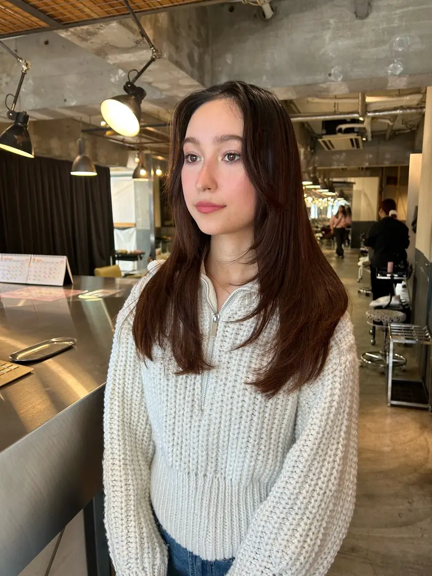 ロング カラー レイヤーカット カット 海外レイヤー /NAGISAのヘアスタイル