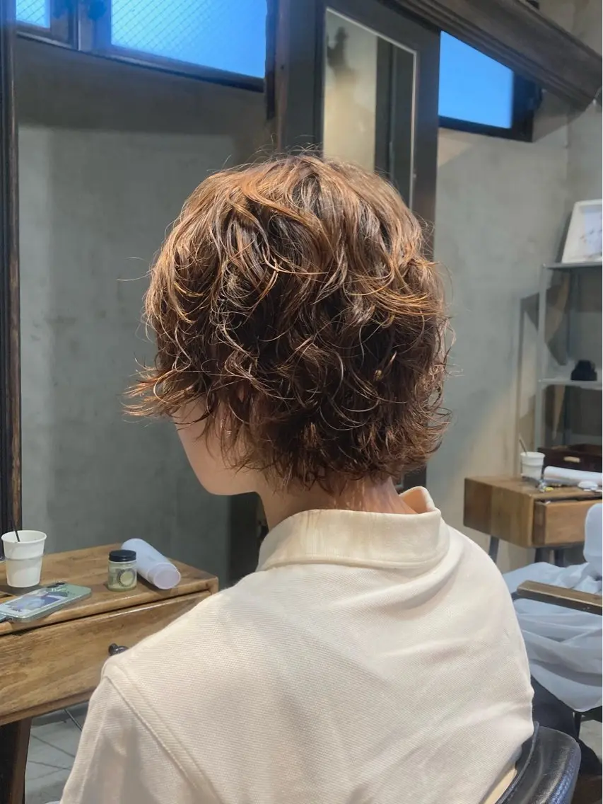 ショート カット パーマ ✂️ボブ/レイヤー /艶カラー🌷喜美花のヘアスタイル