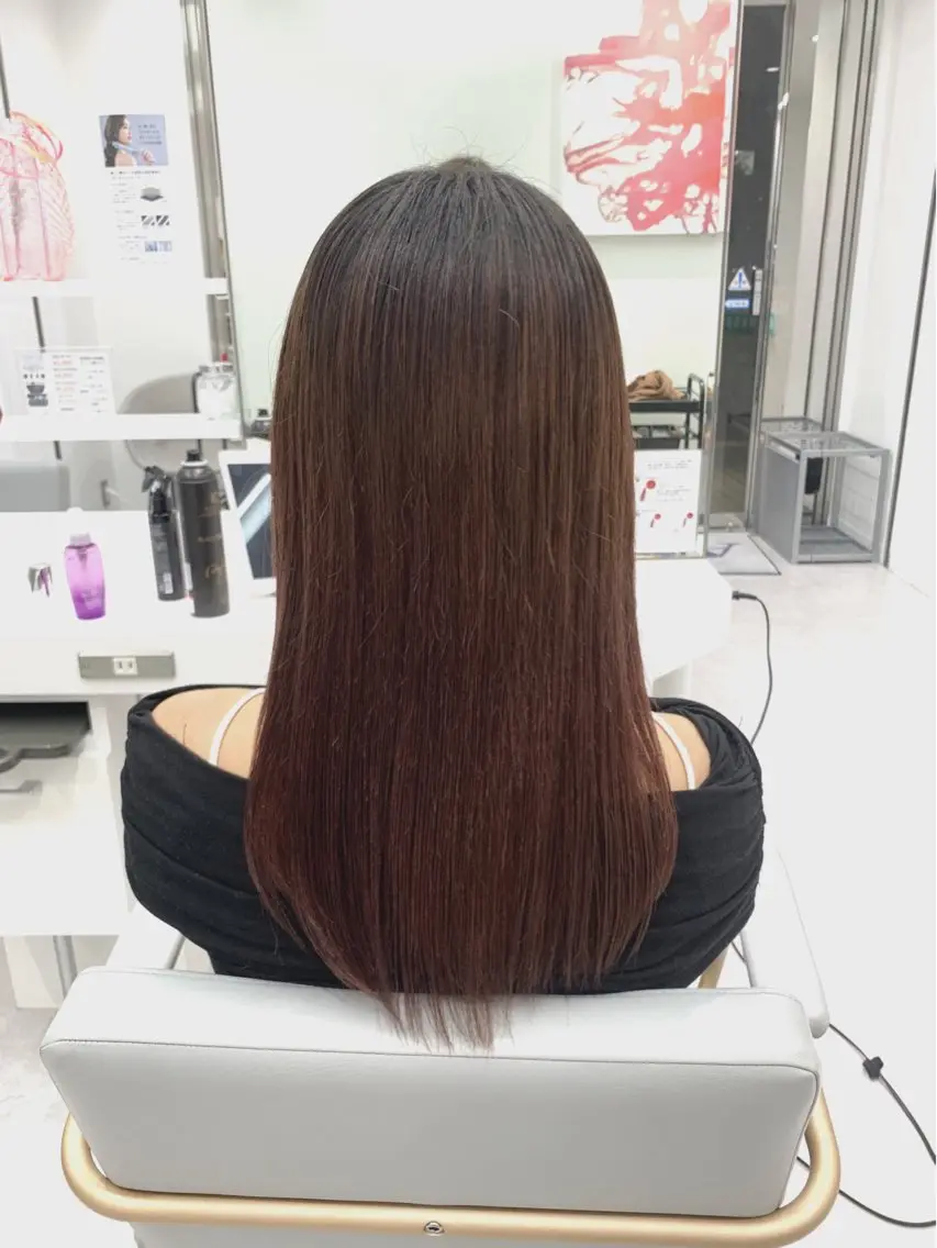 セミロング パーマ 縮毛矯正 トリートメント ブリーチでもできる 縮毛矯正相原慎🌈のヘアスタイル