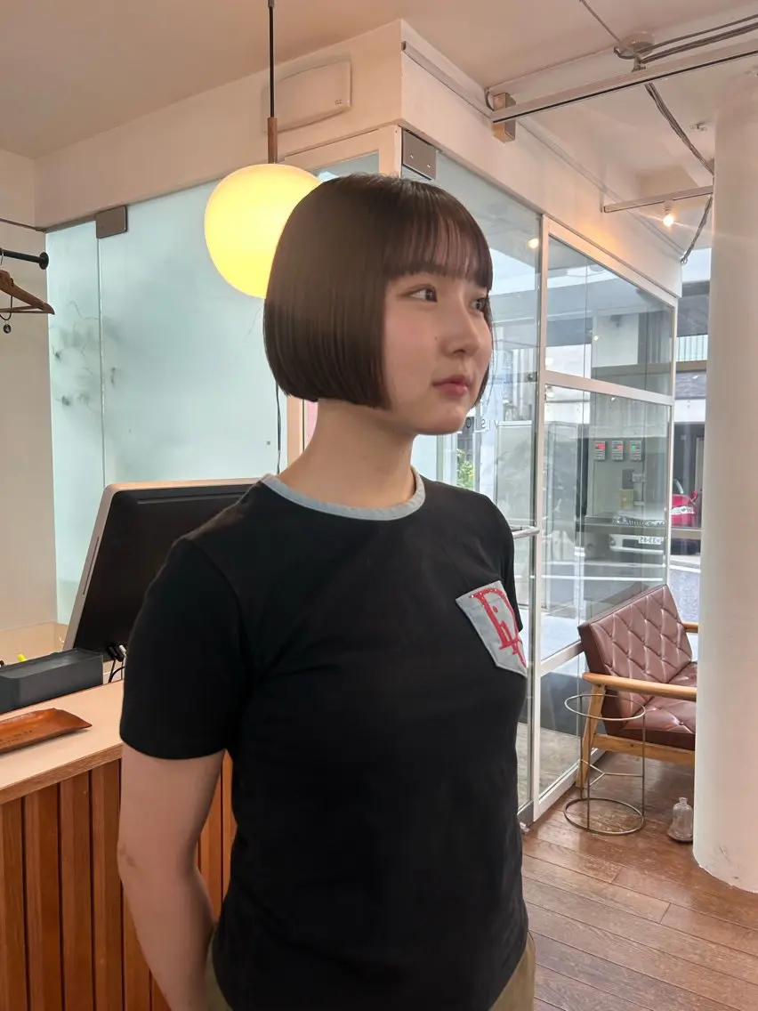 ショート かがやしづ ⭐️ベージュのヘアスタイル