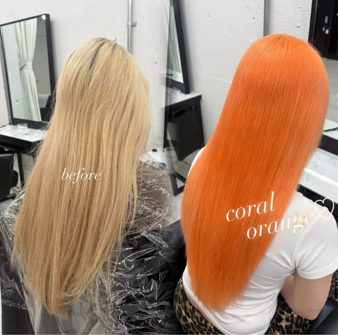 ロング カラー ハイトーンカラー オレンジ ヘアカラー haruna☪︎ モデル募集中✩のヘアスタイル
