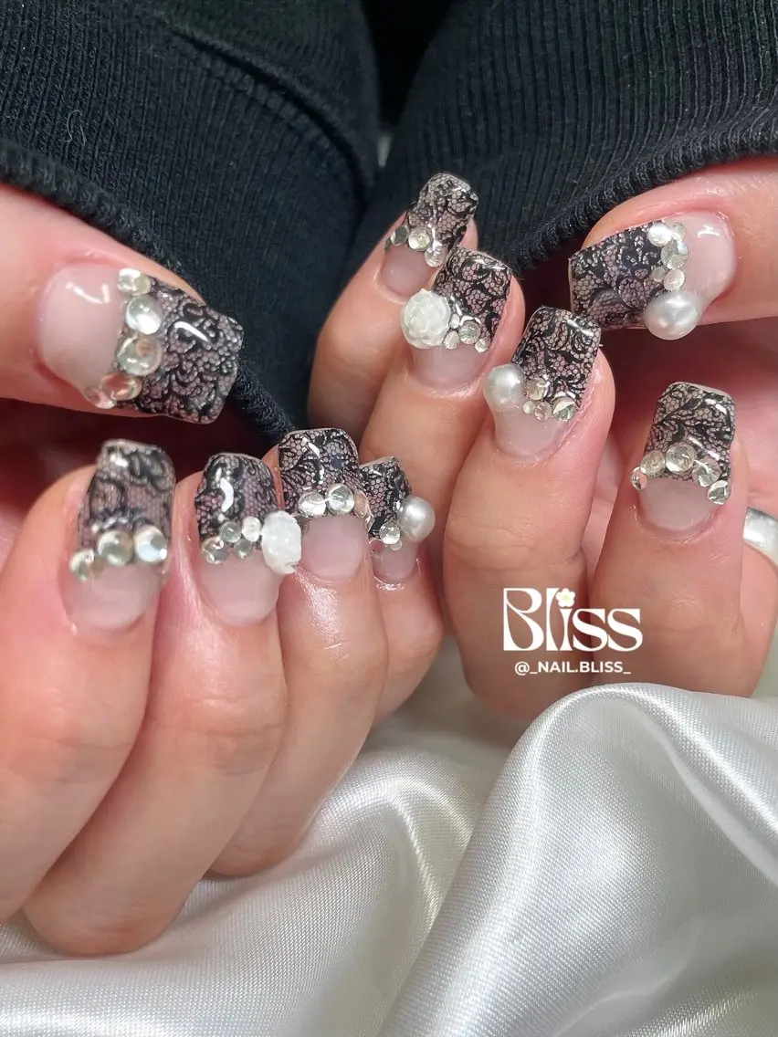 ネイル レース ハンドネイル NAIL BLISSのネイルデザイン