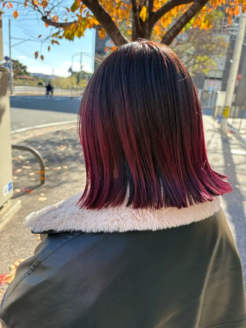 ミディアム カット ヘアカラー トリートメント 井手 素子のヘアスタイル