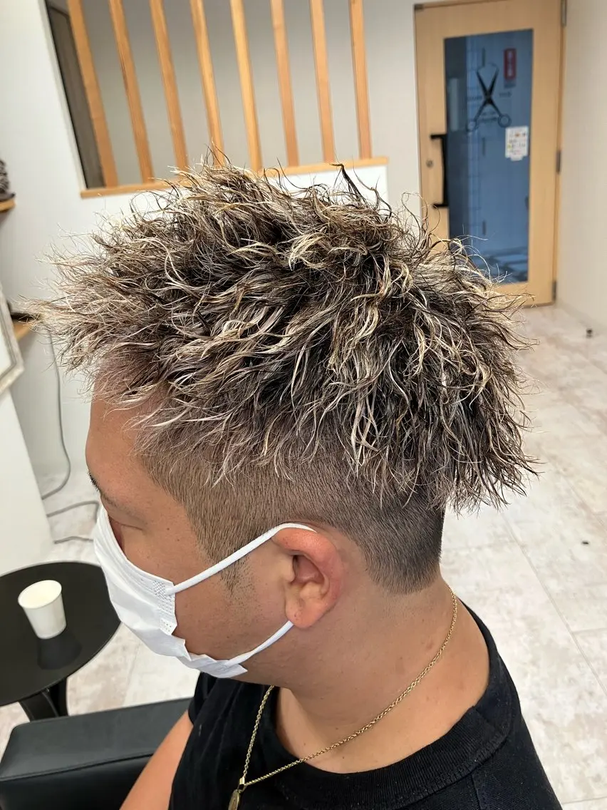 パーマ メンズ カット パーマ メンズ特化/パーマ/ フェードWATARUのヘアスタイル