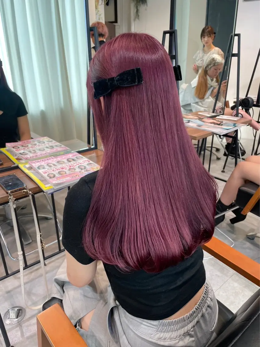 ロング カラー ラベンダーカラー ピンクカラー ピンクラベンダー ‎Lby home 🪽mikuのヘアスタイル