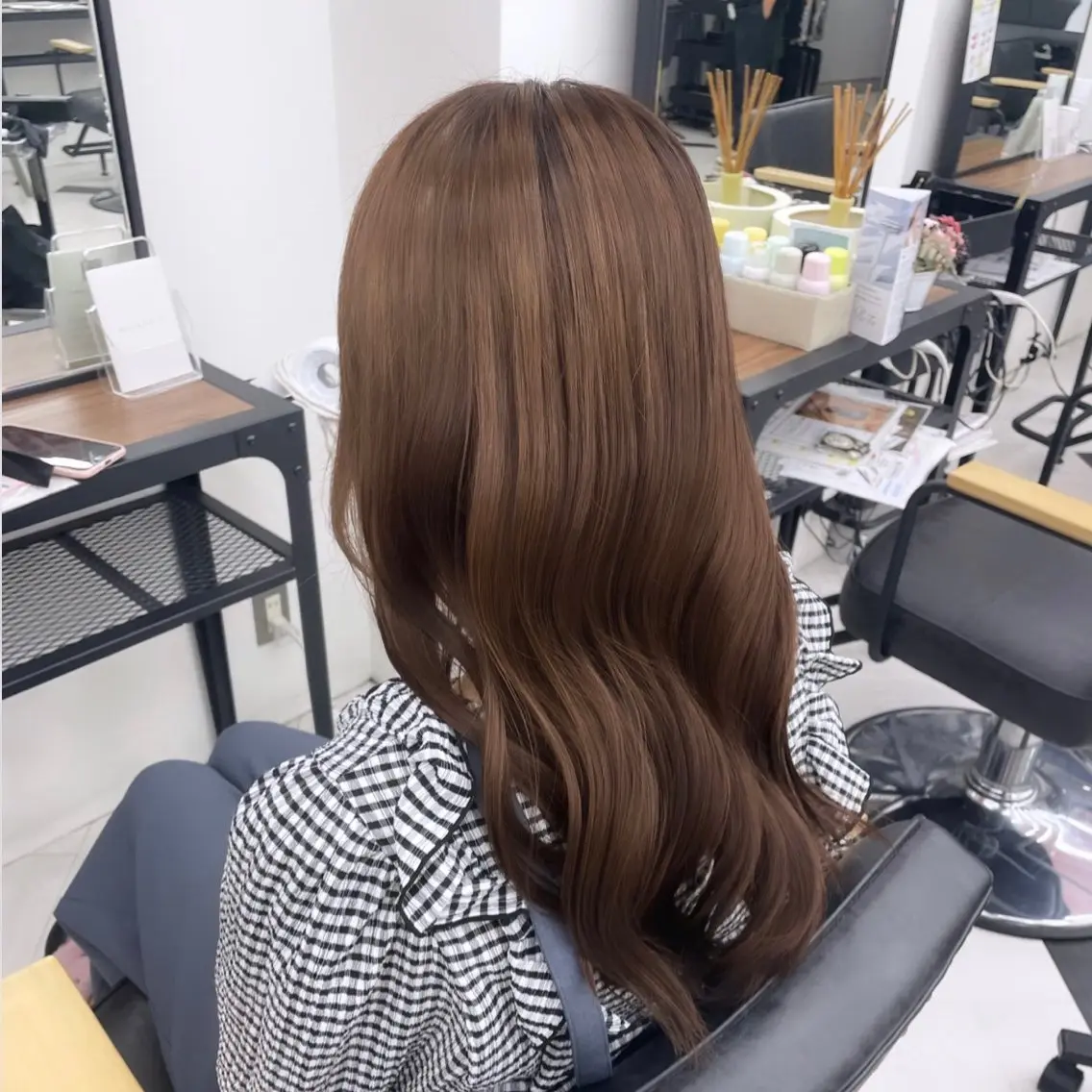 セミロング カラー パーマ ヘアアレンジ メンズ mona/ ストレートスタイル✨のヘアスタイル