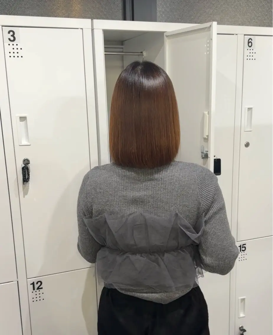 ミディアム 縮毛矯正 鍛治 美月稀のヘアスタイル