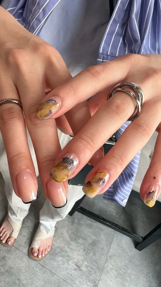 ネイル フレンチネイル ニュアンスネイル sode shioriのネイルデザイン