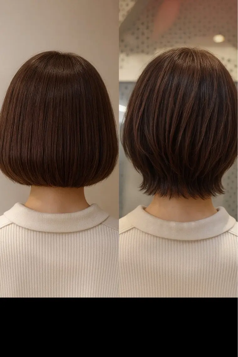 ショート ボブレイヤー ボブ くびれヘア レイヤーカット 松田 響のヘアスタイル