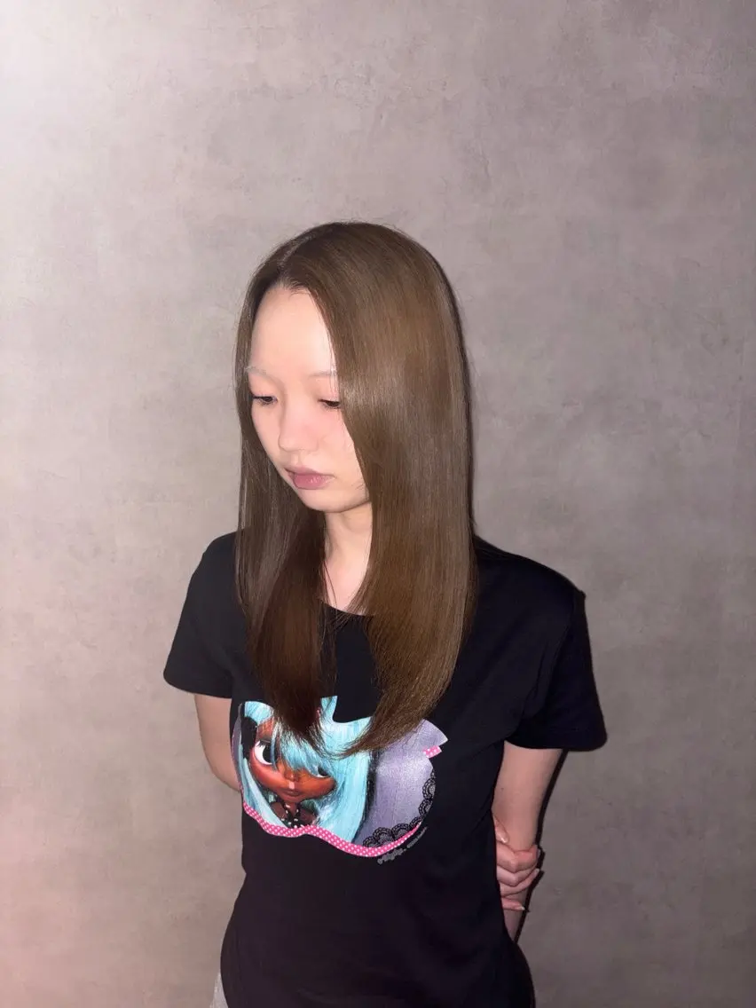 ミディアム カラー ヘアカラー 《.Xian》こゆき /艶カラーのヘアスタイル