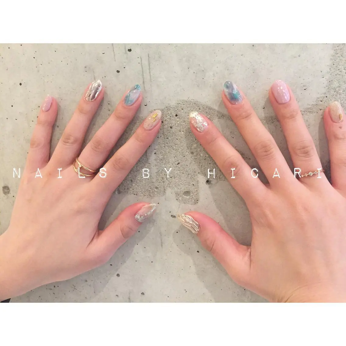 カラー ネイル マツエク・マツパ ジェルネイル ニュアンスネイル パラジェル illum hicariのネイルデザイン