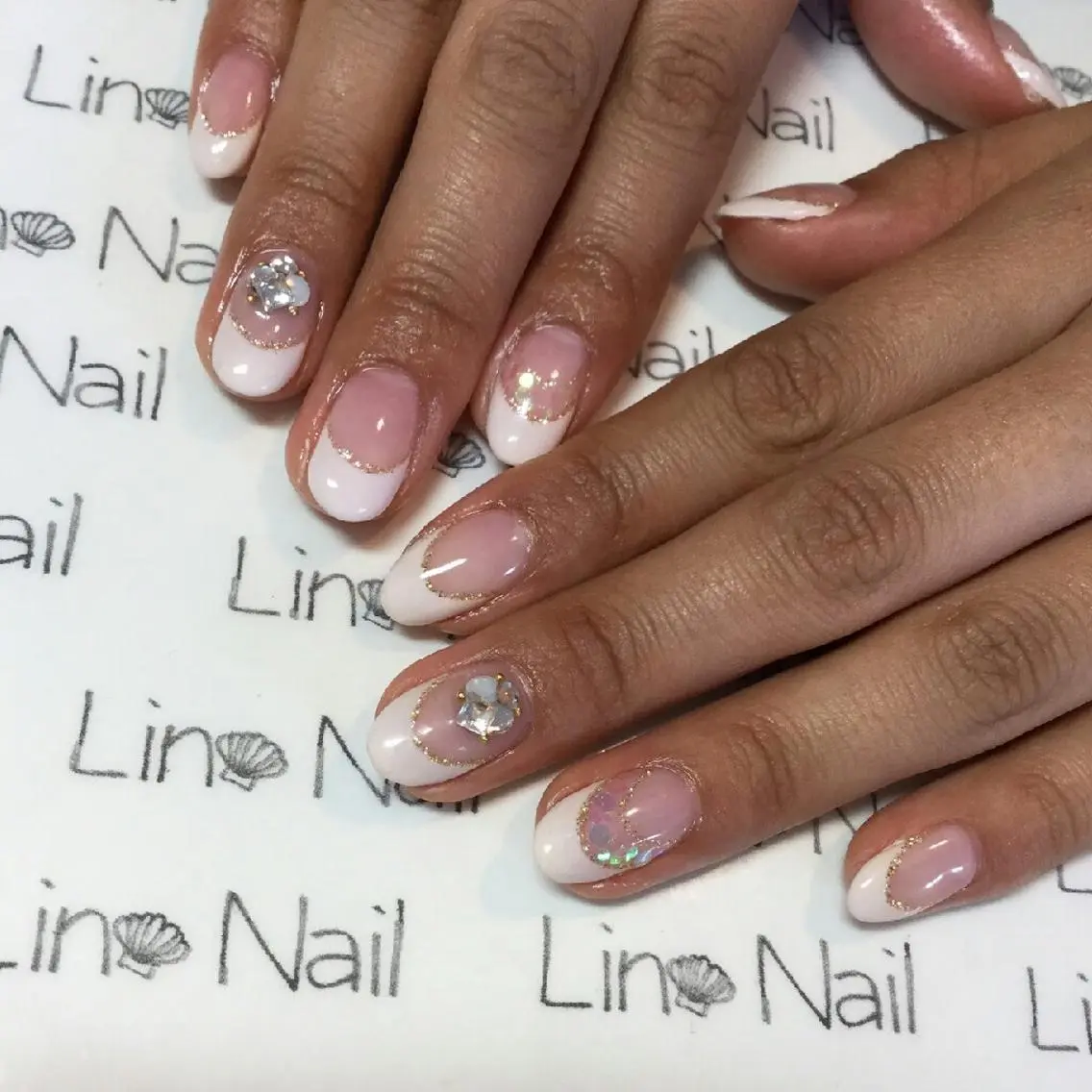 ショート ミディアム セミロング カラー ネイル まつエク フレンチネイル Lino Nail sekitomiのネイルデザイン
