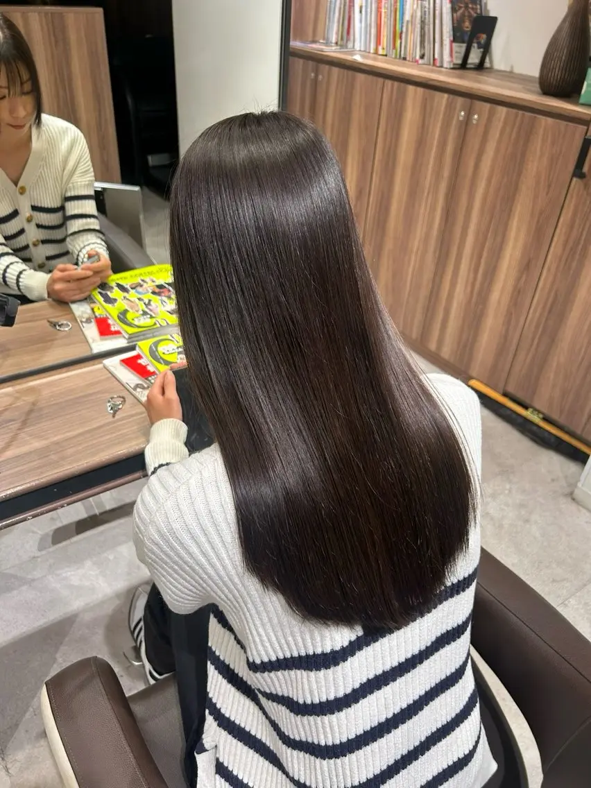 ロング 縮毛矯正 トリートメント 💛Kanon 💛のヘアスタイル