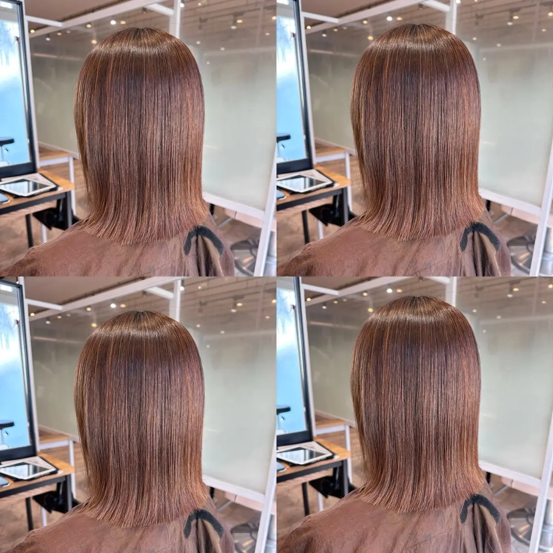 ミディアム 縮毛矯正 酸性ストレート センター南 髪質改善 大引 優のヘアスタイル