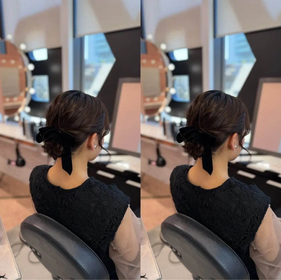 ミディアム ヘアアレンジ ヘアセット 梅田茶屋町ヘアセット 🎀RIONA🎀のヘアスタイル