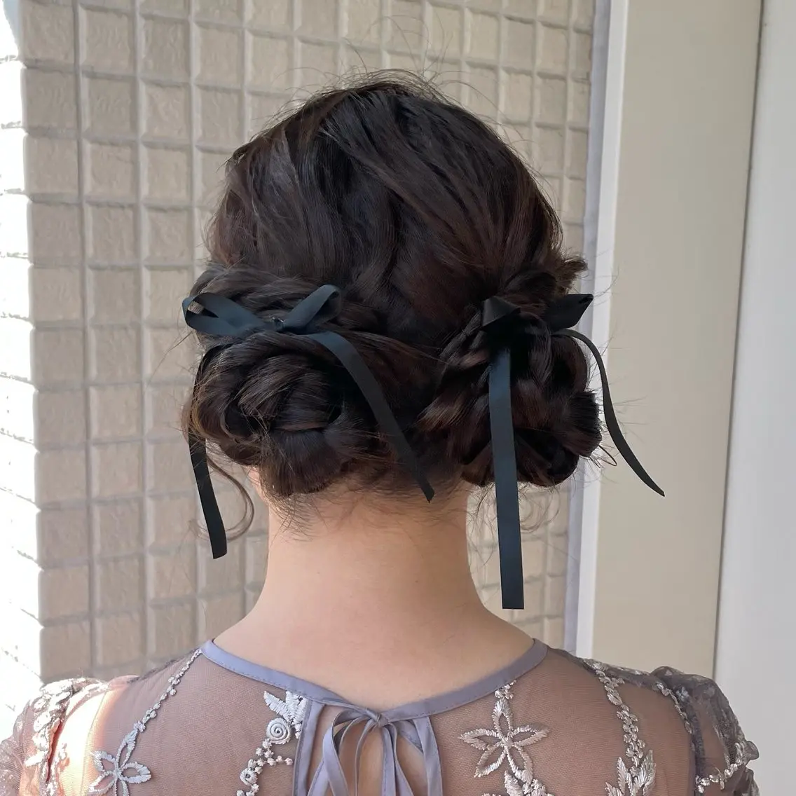 ヘアアレンジ ヘアセット 銀座：似合わせカラー オリーブ🫒アレンジのヘアスタイル
