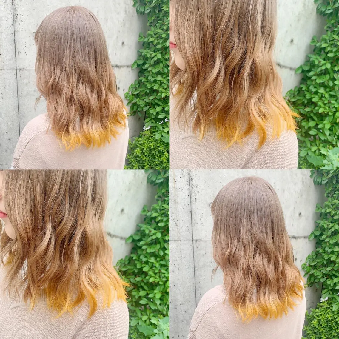 ミディアム カラー ヘアアレンジ ヘアカラー トリートメント TAKUMAブリーチ /切りっぱなし🪽のヘアスタイル