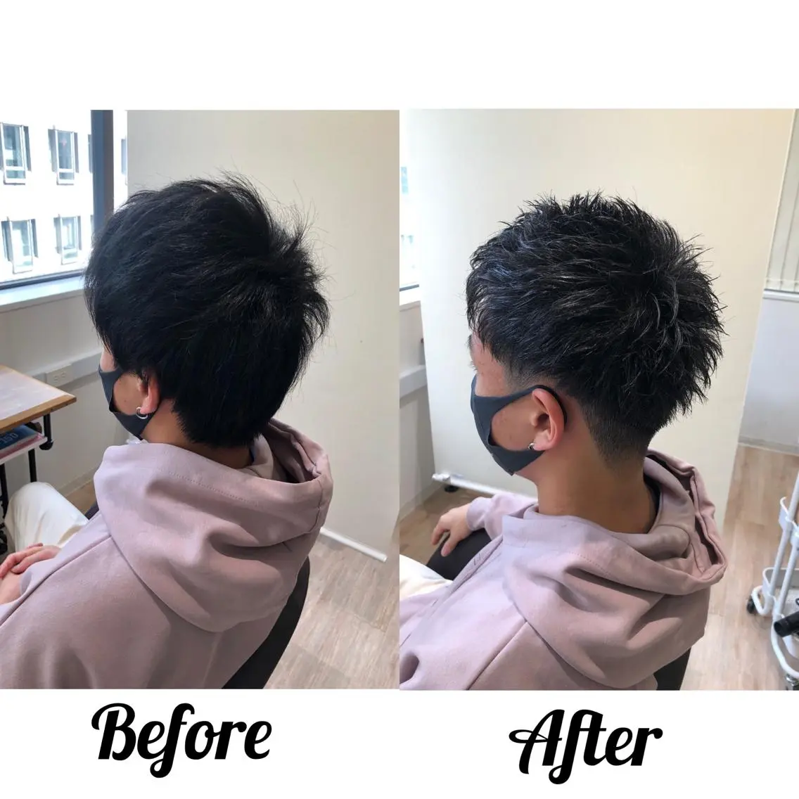 ショート カラー パーマ メンズ 萩原 丈のヘアスタイル