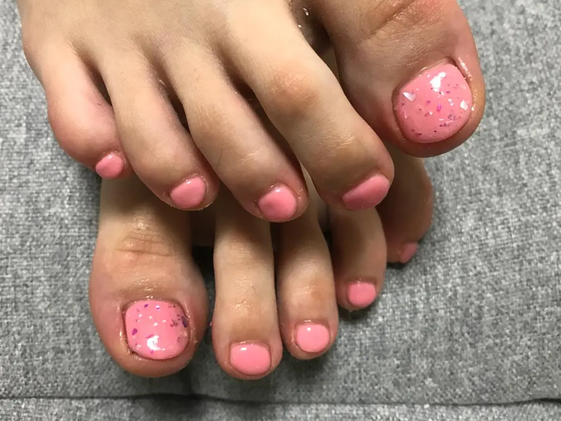 ネイル フットネイル ワンカラーネイル 佐藤 ゆうのネイルデザイン