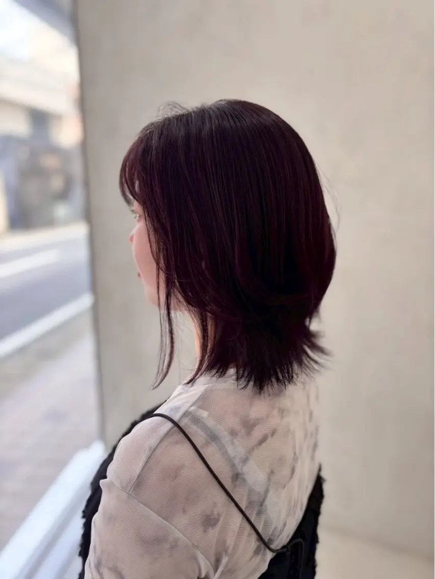 ミディアム カラーモデル募集☆ 小園彩夏のヘアスタイル
