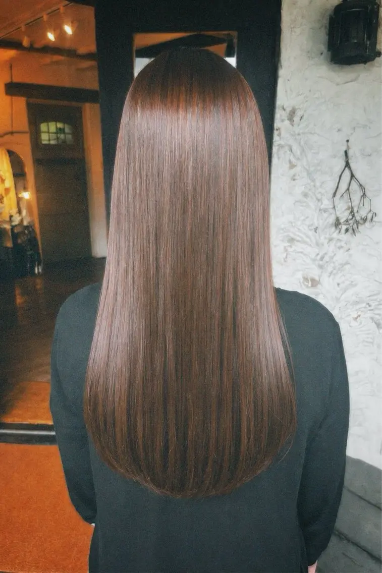 ロング 縮毛矯正 てづか りおのヘアスタイル